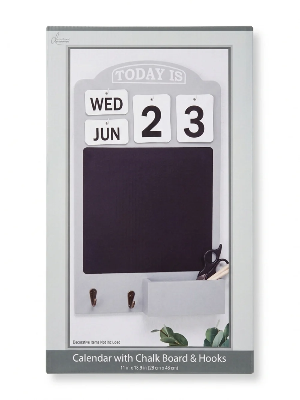 Organizer Magnetic Chalkboard Calendar in White Wall Hanging 11 X 18.9